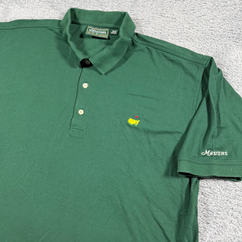 Masters Collection Green‎ Pima Cotton Golf Polo Shirt Two Ply Mercerized Size XL